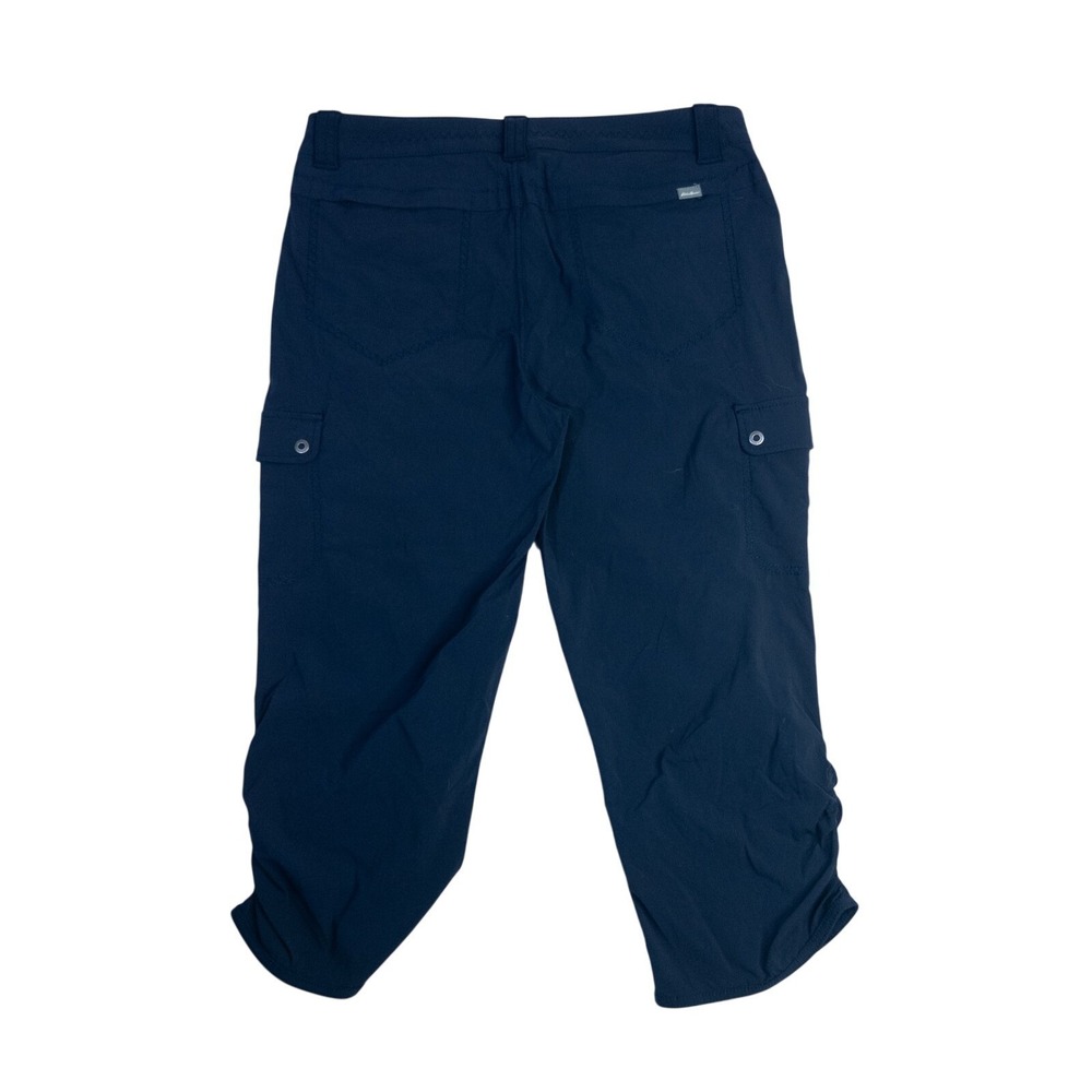 Eddie Bauer Travex Cargo Pants Womens 8 Horizon Crop Navy Blue Pockets Hiking - Picture 3 of 7